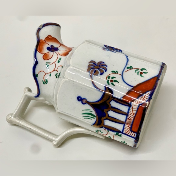 Marked & Dated November 15, 1845 Pagoda Pattern Gaudy Welsh Antique Jug Pitcher - Picture 8 of 15